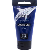 Акриловая краска глянцевая Matisso Малевичъ 300 голубая ФЦ в тубе 60 мл