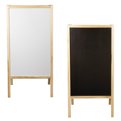 Доска-штендер STAFF двусторонняя для мела и магнитно-маркерная 54x109 см