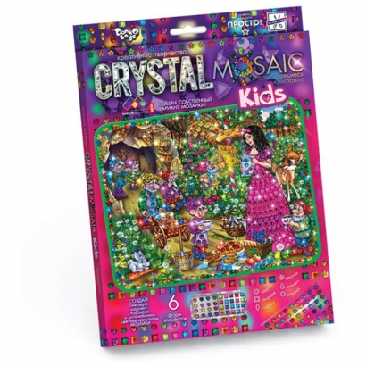 Алмазная мозаика Danko toys "Crystal Mosaic Kids. Белоснежка", европодвес