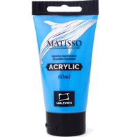 Акриловая краска глянцевая Matisso Малевичъ 035 небесно-голубая в тубе 60 мл