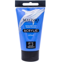 Акриловая краска глянцевая Matisso Малевичъ 038 кобальт синий в тубе 60 мл