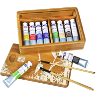 Набор масляных красок Fine LeFranc&Bourgeois 10 цветов в тубах 20 мл в шкатулке