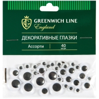 Материал декоративный Greenwich Line "Глазки", ассорти, 40шт.