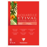 Альбом для акварели 10л., А5, на склейке Clairefontaine "Etival", 300г/м2, классическое зерно