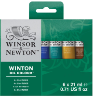 Набор масляных красок Winton Winsor&Newton 6 цветов в тубах по 21 мл