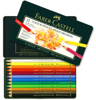 Faber Castell Polychromos набор цветных карандашей из 12 цветов в кейсе