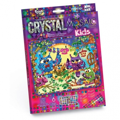 Алмазная мозаика Danko toys "Crystal Mosaic Kids. Совы", европодвес