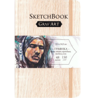 Скетчбук для сухих техник Graf Art Малевичъ Light Wood книжка А6 / 48 листов / 150 гм
