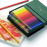 Цветные карандаши Faber Castell Polychromos набор из 36 цветов коллекционное издание в кожаном кейсе купить в магазине для художников Альберт Мольберт
