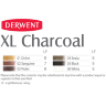 Набор прессованного угля Derwent XL Charcoal 6 цветов в фирменном пенале купить в художественном магазине Альберт Мольберт с доставкой по РФ и СНГ