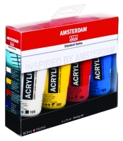 Набор акриловых красок Amsterdam Standard Series Primary 4 цвета в тубах 75 мл