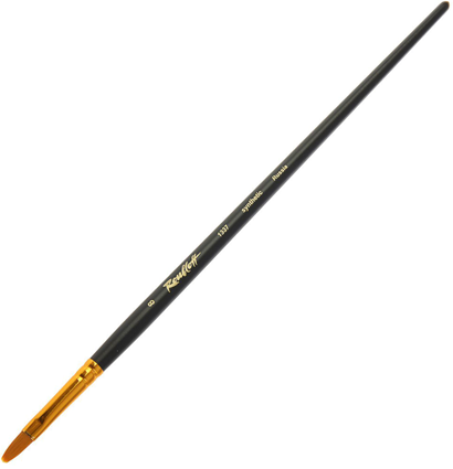 Кисть Roubloff синтетика №8 жёсткая овальная для масла, акрила и гуаши с длинной ручкой