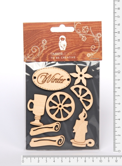 Набор заготовок для декорирования Winter 13 фанера Timberlicious 10х14 см