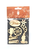 Набор заготовок для декорирования Winter 13 фанера Timberlicious 10х14 см