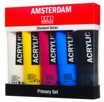 Набор акриловых красок Amsterdam Standard Series Primary 5 цветов в тубах 120 мл
