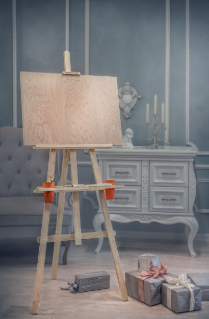 Мольберт Лира высотой 175 см с планшетом 50х60, полочкой и стаканчиками "DArt's"