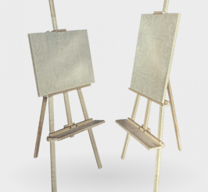 Мольберт Лира высотой 175 см с планшетом 50х70, полочкой и стаканчиками "DArt's"