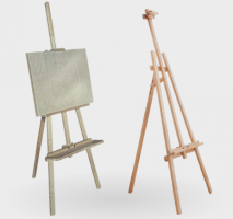 Мольберт Лира высотой 175 см с планшетом 50х70, полочкой и стаканчиками "DArt's"