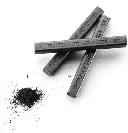 Графит натуральный художественный в брикетах Derwent Graphite 6 штук ...