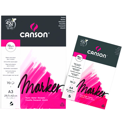 Альбом для маркеров Canson Marker Layout Bleedproof А3 / 70 листов / 70 гм