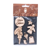 Набор заготовок для декорирования Autumn 4 фанера Timberlicious 10х14 см