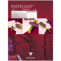 Бархатная бумага для пастели Pastelmat ClaireFontaine белая склейка 30х40 см / 12 листов / 360 гм