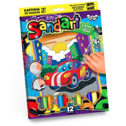 Фреска-картина из песка Danko toys "Sand Art. Машина", картонная коробка