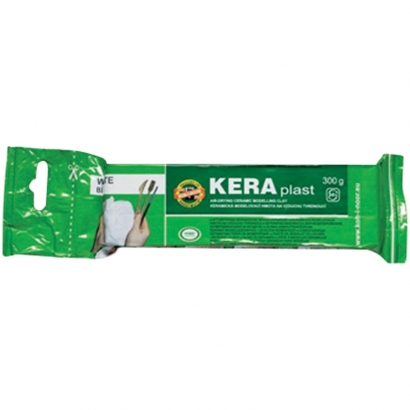 Масса для лепки керамическая Koh-I-Noor "KERAplast", белая, 300г, вакуумный пакет, европодвес