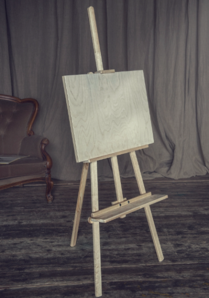 Мольберт Лира высотой 200 см с планшетом 50х70 и полочкой для кистей "DArt's"