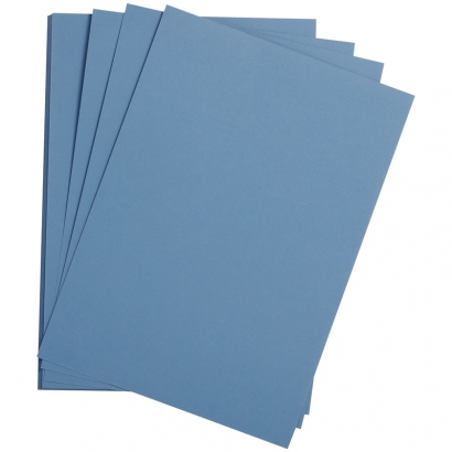 Цветная бумага 500*650мм., Clairefontaine "Etival color", 24л., 160г/м2, королевский синий, легкое зерно, хлопок