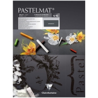 Бархатная бумага для пастели Pastelmat ClaireFontaine черная склейка 30х40 см / 12 листов / 360 гм