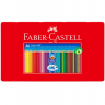 Набор цветных карандашей Faber Castell Colour Grip 36 цветов в металлическом пенале  купить в магазине товаров для рисования Альберт Мольберт