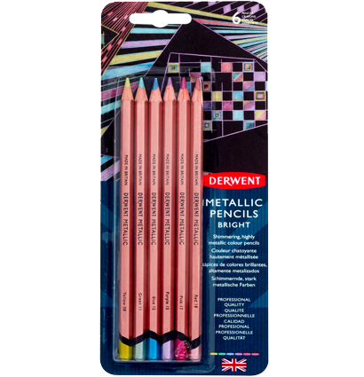 Набор цветных карандашей Metallic Colours 6 цветов в блистере