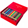 Набор цветных карандашей Faber Castell Colour Grip 36 цветов в пенале купить в магазине Альберт Мольберт с доставкой по всему миру