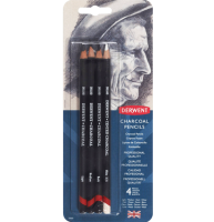 Набор угольных карандашей Derwent Charcoal 4 штуки в блистере