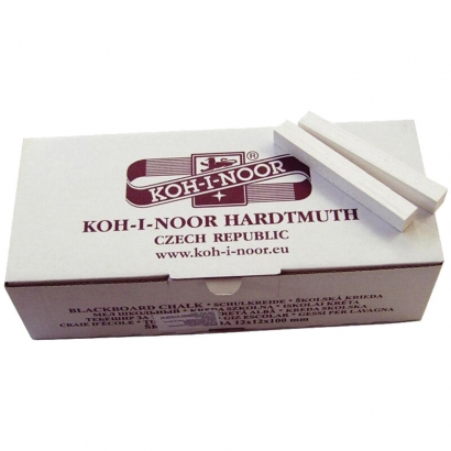 Школьный мел для доски и асфальта белый Koh-I-Noor 100 шт в картонной коробке