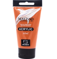 Акриловая краска глянцевая Matisso Малевичъ 111 марс оранжевый в тубе 60 мл