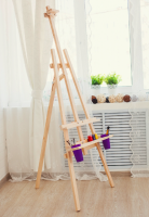 Мольберт Лира высотой 175 см из сосны с полочкой и стаканчиками"DArt's"