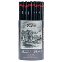 Набор угольных карандашей Derwent Charcoal 72 штуки в фирменном тубусе