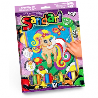 Фреска-картина из песка Danko toys "Sand Art. Пони 2", картонная коробка