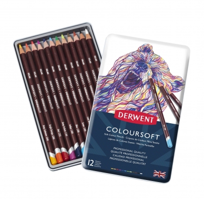 Набор цветных карандашей Coloursoft 12 цветов в металлической упаковке