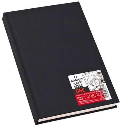 Скетчбук Canson Art Book One черный с твердой обложкой А5 / 100 листов / 100 гм
