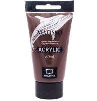 Акриловая краска глянцевая Matisso Малевичъ 084 умбра жжёная в тубе 60 мл