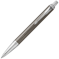 Ручка шариковая Parker IM Premium Dark Espresso Ciselled CT 1 мм синие чернила, подарочная упаковка