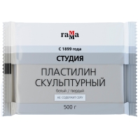 Пластилин скульптурный Гамма "Студия" профессиональный белый твердый 500г