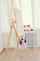 Мольберт Лира 175 см с наклонной штангой, планшетом 60х90 и полочкой со стаканчиками "DArt's"