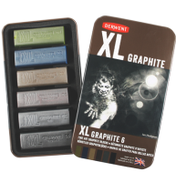 Набор графита Derwent XL Graphite 6 цветов в фирменном пенале для рисования