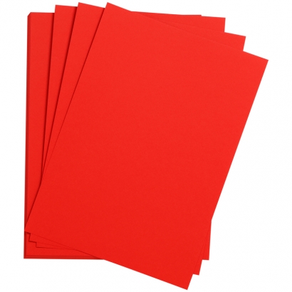 Цветная бумага 500*650мм., Clairefontaine "Etival color", 24л., 160г/м2, маковый, легкое зерно, хлопок