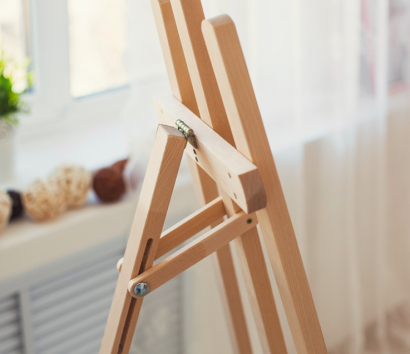 Мольберт Лира классический высотой 200 см с полочкой и стаканчиками"DArt's"