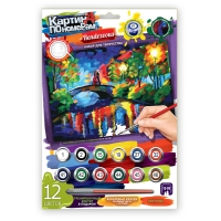 Картина по номерам Danko toys "Пейзаж", А4, картон, европодвес